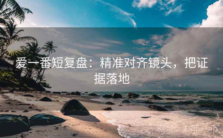 爱一番短复盘：精准对齐镜头，把证据落地