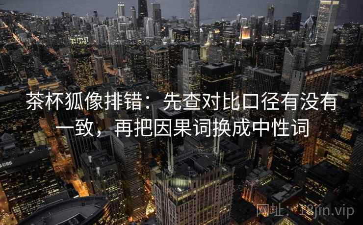茶杯狐像排错：先查对比口径有没有一致，再把因果词换成中性词