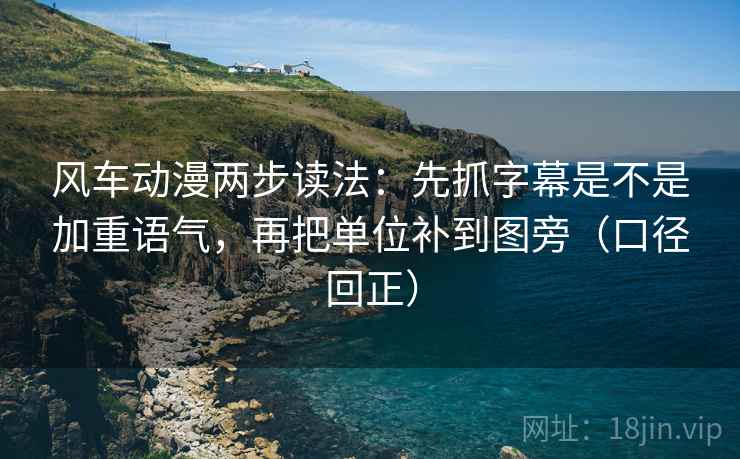风车动漫两步读法：先抓字幕是不是加重语气，再把单位补到图旁（口径回正）